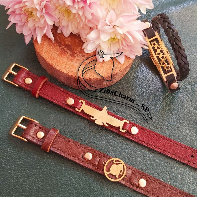 دستبند چرم طبیعی