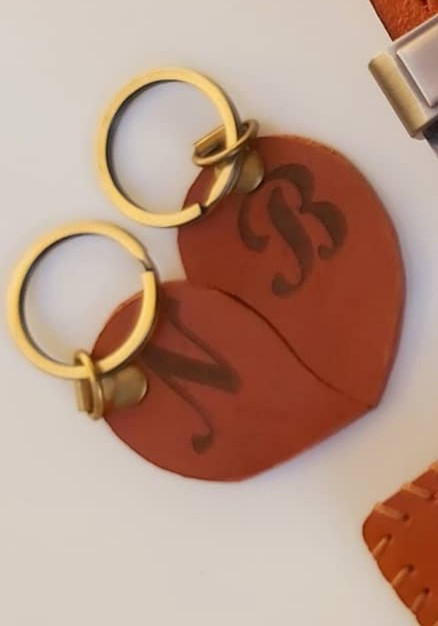 سرکلیدی چرم طبیعی ست